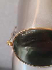 Vintage 60’s B&L Ray-Ban Oval Round Aviator Sunglasses 48mm Gold Green Lens USA