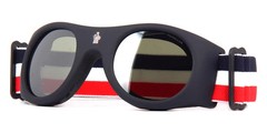 Moncler ML0051 92C Blue Ski Goggles Branded Round Sport Acetate Frame 55-26 sd*