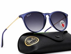 *New* RB4171 6592/T3 Erika Ray-Ban Polarized Sunglasses Grey Lenses Blue Frame