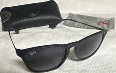 Ray-Ban Chris RB4187 622/8G Square Black Frame Gray Gradient Lens 145mm