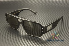 DOLCE & GABBANA DG4482 501 87 Black Dark Grey 57 mm Men’s Sunglasses