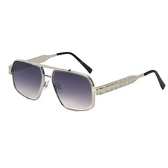 Men Sunglasses Classic Black Lens Square Fashion Design Gold Metal Frame Shades