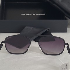 Carolina Lemke CL3214-01 Black Aviator single bar 52 17 145 case cloth NWT