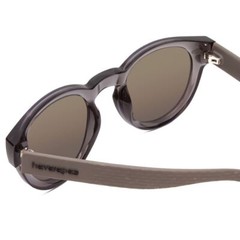 Havaianas TRANCOSO/M Round Sunglasses in Slate Grey/Blue Multi-Layer Mirror 49mm