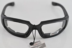 2 Pairs Foam Padded Goggle Sunglasses Clears Wrap Around Biker 1196