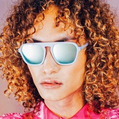 goodr Adult Square Roller Rink Royalty Plastic Square Sunglasses – Blue