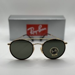 Ray-Ban RB3647N 001 51-22 Round Double Bridge Gold Frame G-15 Lens 51mm-Havana
