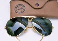 Vintage B&L Ray Ban USA Outdoorsman Shooter 70s 62-14mm Wrap-around Sunglasses