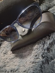 Ray-Ban Erika RB3539 6392/13 Round Blue Frame Gray Gradient Sunglasses 54-18