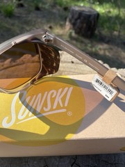Sunski Coulier Amber Mint Sunglasses Polarized With Removable Sun Shields NWT