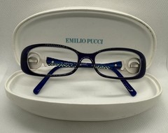 Emilio Pucci EP2633R Eyeglasses 51-16-135 Blue Purple Made In Italy Frames Only