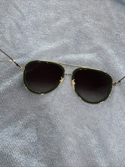 GUCCI GG0062S 003 Aviator Green/Red Unisex Sunglasses with Light Grey Lens 57mm