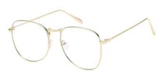 Large Oversized Geek Fashion Glasses Clear Lens Thin Metal Frame Nerd Glasses