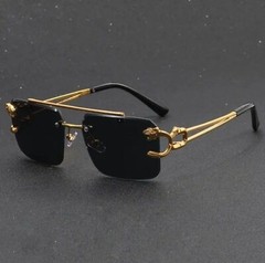 UV400 Retro Rimless Sunglasses For Men Steampunk Outdoor Cycling Sunglasses
