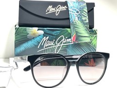 Maui Jim MEHANA Black Crystal POLARIZED Grey Gradient GLASS Sunglass GS866-02