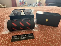 Oakley 6020-07 BADMAN Ferrari Sunglasses Dark Carbon / Blk Iridium Polarized