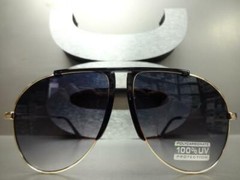Mens Women CLASSIC VINTAGE RETRO Style SUNGLASSES Gold Metal Frame Gradient Lens