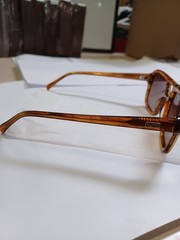 WMP Sydney Crystal Brown Brown Gold Gradient Lens 54-20-144 Polarized Suglasses
