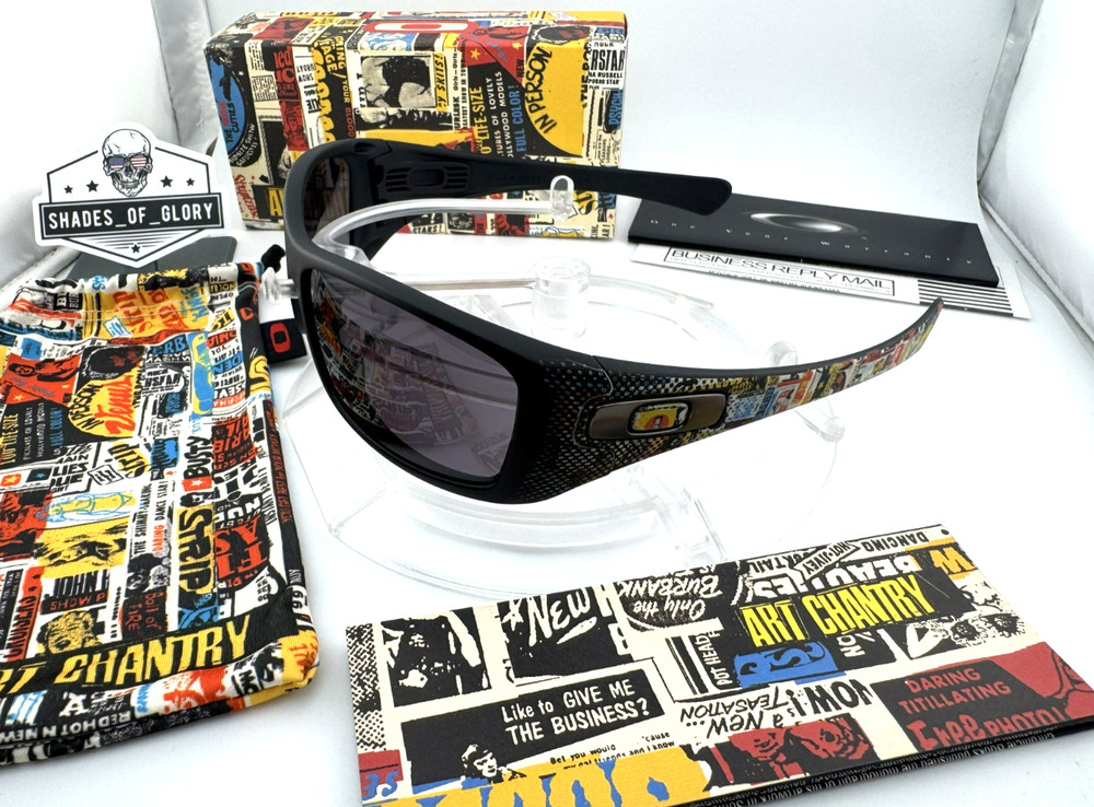 OAKLEY HIJINX ART CHANTRY MATTE BLACK W/ WARM GREY SUNGLASSES ARTIST 12-771 RARE