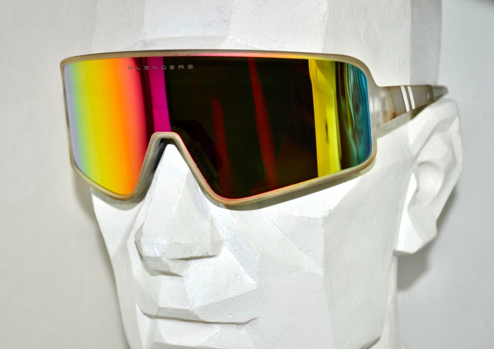 Blenders Platinum Sky Multicolor/Mirror Rainbow Polarized Sunglasses Wrap Shield