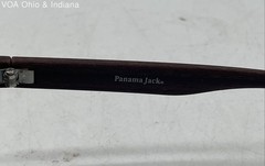Panama Jack Men’s Sunglasses Brown Wood Grain Rectangular Smoke Lens OL0518 56