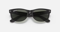 NEW WAYFARER CLASSIC Rubber Black/G-15 Green Lens – size 55 – 0RB2132