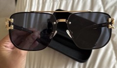 Black & gold Large Glasses. As Is In Picture. Non Brand Item.