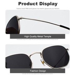 Retro Hipster Sunglasses Men Women Geometric Square Vintage Metal Frame Glasses