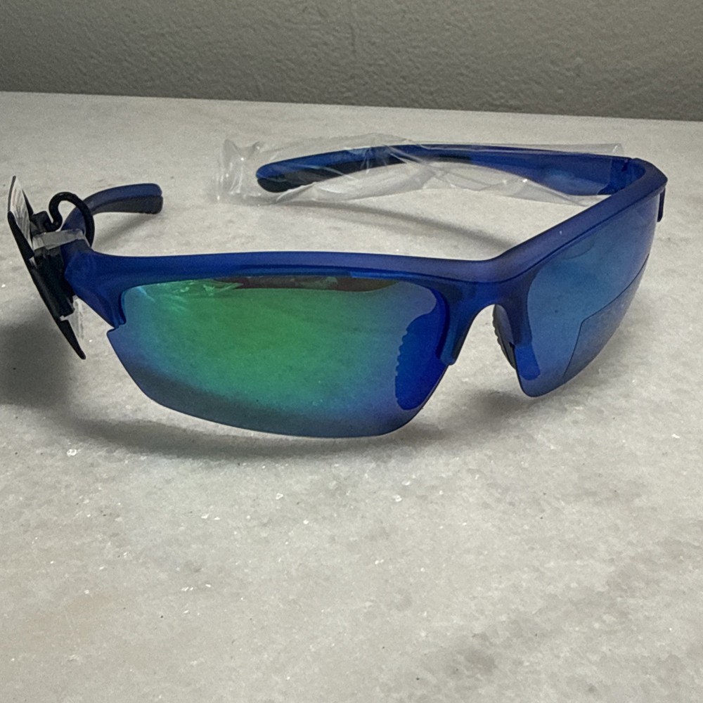 Men’s Tek Gear 70mm Sport Semi-Rimless Polarized Wrap Sunglasses Blue