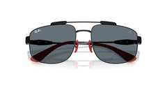 Ray Ban RB3789M SCUDERIA FERRARI Polished BLACK/RED Sunglasses