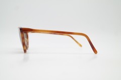 Vintage JEAN LAFONT PARIS CHAT Brown Acetate Oval Sunglasses 52 mm 135 mm 16 mm