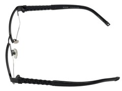 Tumi Mens Stainless Steel Round Eyewear Frame T108 Matte Black 52mm