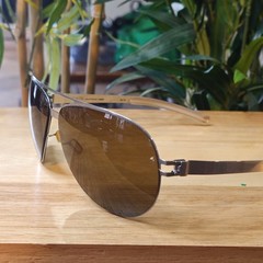 Mykita Sunglasses Men Aviator # 1 “Adam” Germany Silver Frame Brown Lens