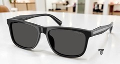 COACH HC8454U 500287 Cdp55 Black Grey Solid 59 mm Men’s Sunglasses