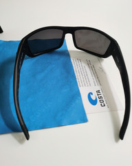 Costa Del Mar Men’s Diego Matte Black /Gray Mirror Polarized Sunglasses 580p