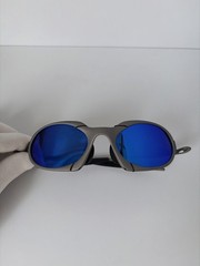 Retro Oakley Romeo 1 X Metal Polarized Sunglasses Matte Gray/Blue lens 133mm