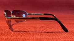 Metal Square Sunglasses Silver Frame Brown Lens Solid Pattern Men