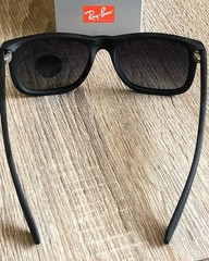 New Ray-Ban Justin RB4165 54MM Black Grey Gradient Polarized Sunglasses