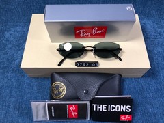 Ray-Ban Sunglasses RB3792 002/71 Shiny Black Metal Gray Glass 55/17mm with Case