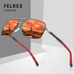 Square Polarized Metal Driving Sunglasses Men Fishing Outdoor Sports Glasses