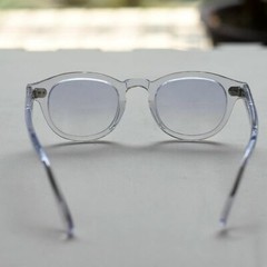 Men’s gray sunglasses women light gray gradient lens johnny depp crystal glasses