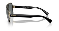 Versace Man Sunglasses, 0VE2199 100281 56mm Polarized Black Lenses Metal Frame