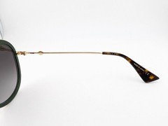 Gucci Sunglasses, GG0062S 003 Green/Red/Gold, 57-17-140, Metal, Japan