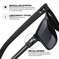 UV400 Lightweight Square Polarized Sunglasses Outdoor Driving Fishing for Men