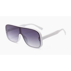 Sunglasses Men Fashion Trendy White Frame UV400 Protect Bold Shield Modern 2026