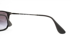 Ray-Ban Chris Sunglasses Rubber Black Gray Gradient RB 4187 622/8G with Case