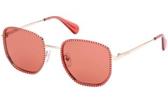 Max&CO. MO0091 66S Red/Gold Square Metal Sunglasses Frame 52-21-140