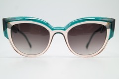 Sunglasses CAROLINE ABRAM Paris THELMA 504 blue transparent oval New