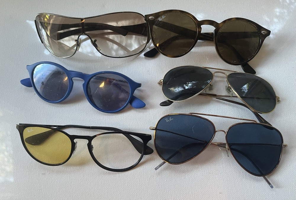 6 Pairs Of Ray Bans In Poor Condition