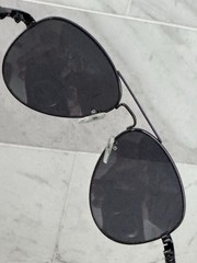 Tommy Hilfiger Unisex 135mm Aviator Sunglasses Metal Frames Black Lens
